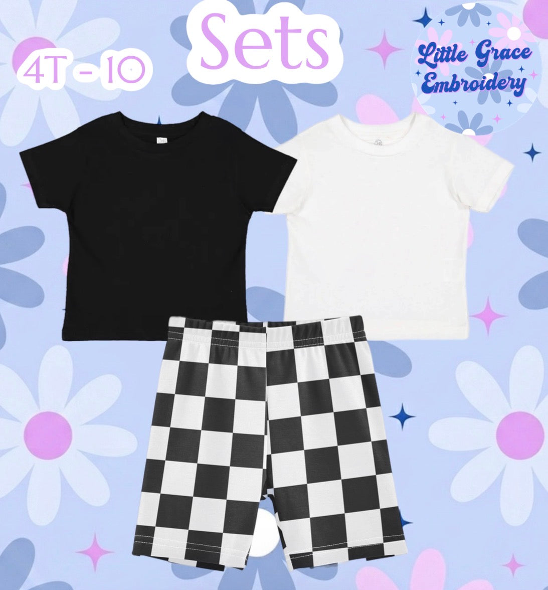 Checkered Bikers Set