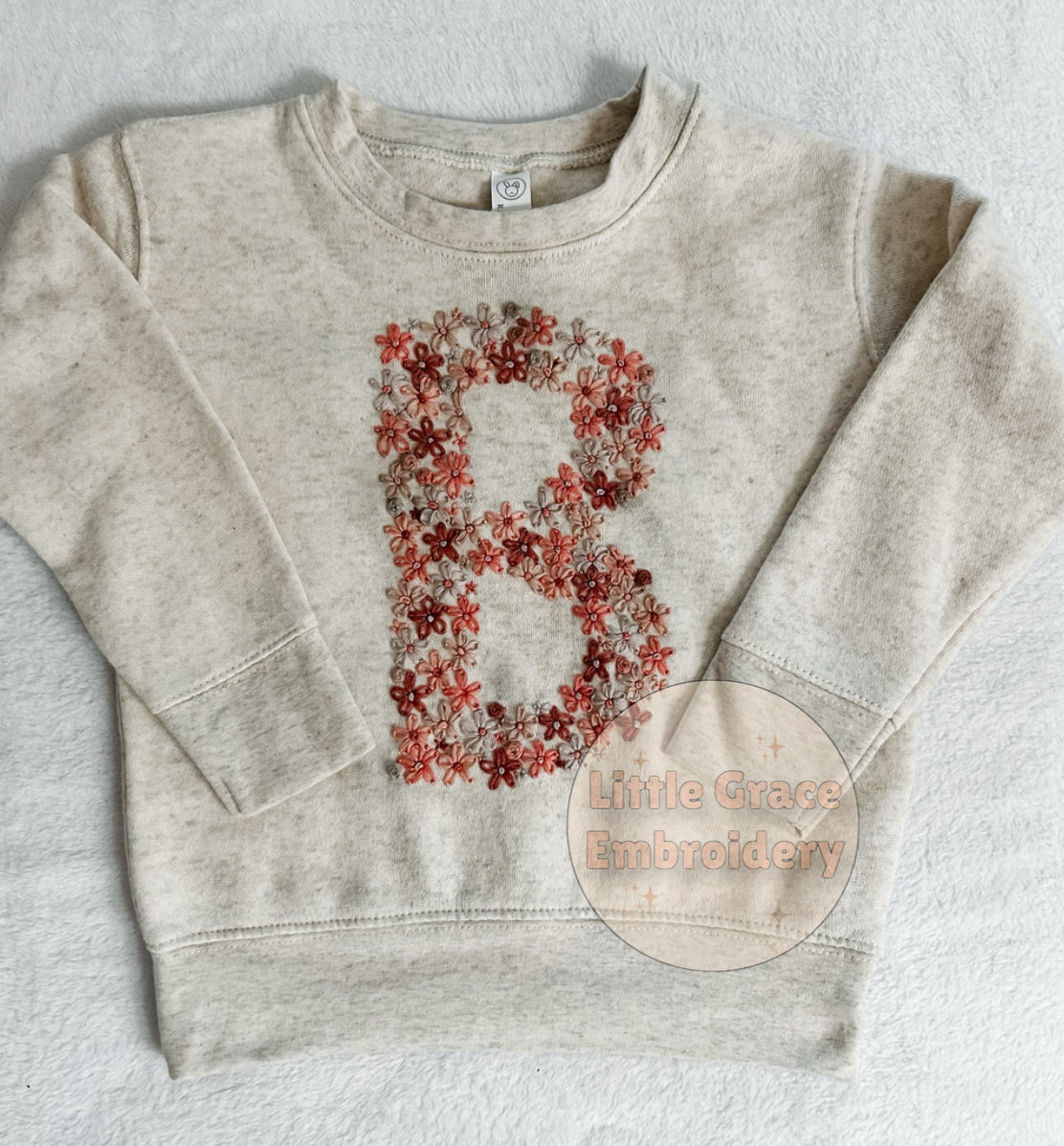 Floral Letter A-Z (hand stitched)