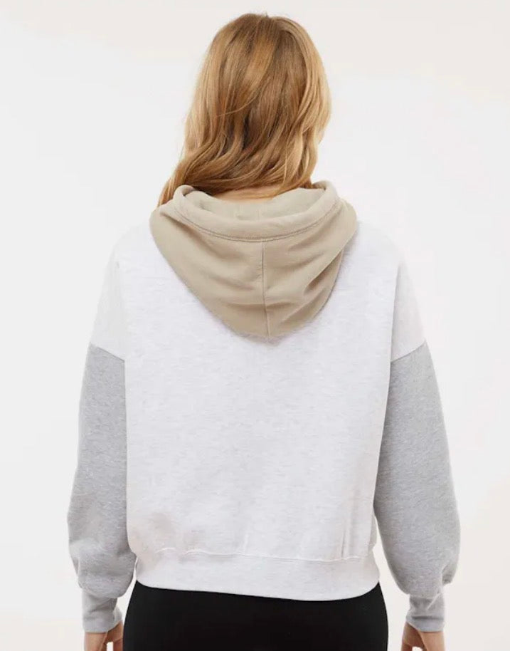 Cropped Colorblock Hoodie