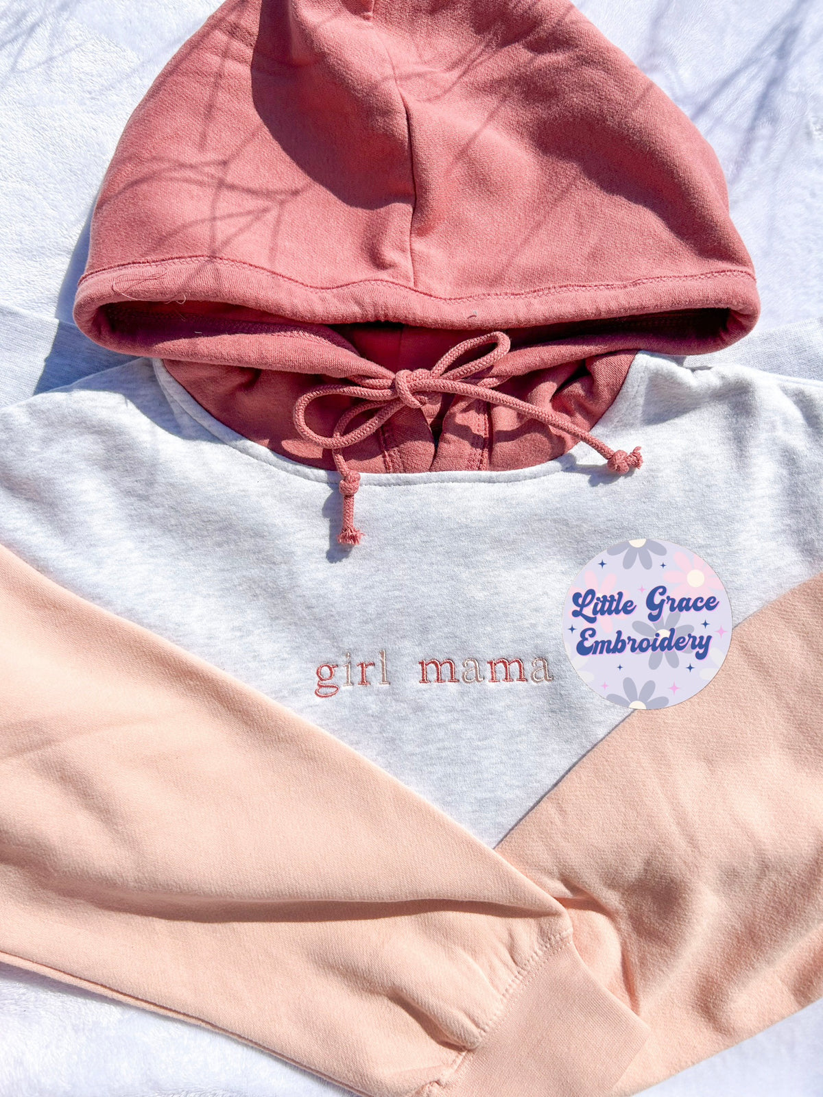 Cropped Colorblock Hoodie