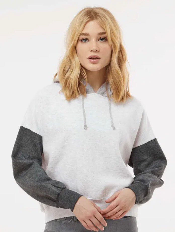 Cropped Colorblock Hoodie