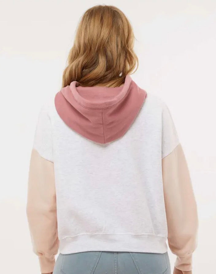 Cropped Colorblock Hoodie