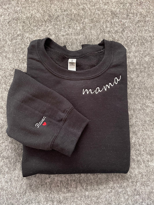 Mama w/ Name Sleeve - Crewneck